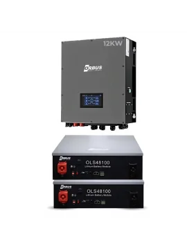 Orbus 12KW Trifaze Hibrit İnverter + 10.24kWh Yedekleme Kesintisiz Güç Kaynağı