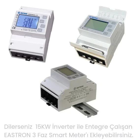 Hegel 15KW Trifaze Paralellenebilir Hibrit Yüksek Voltaj İnverter + Wifi