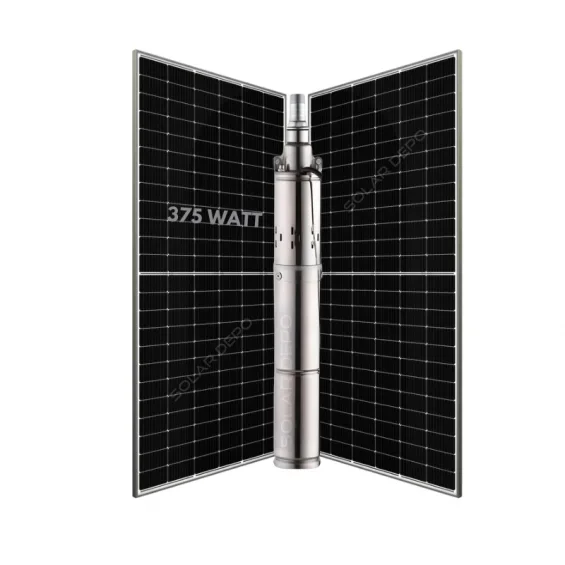2 adet Güneş Paneli ile Çalışan 24 Volt Sulama Paketi - Max.60 Metre - Max.2m³ Su