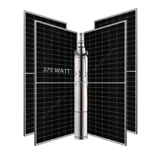 4 adet Güneş Paneli ile Çalışan 48 Volt Sulama Paketi - Max.90 Metre - Max.2m³ Su