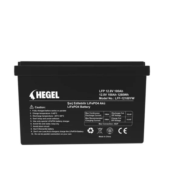 Hegel 12.8V 100Ah Lityum Akü - LiFePo4 Batarya Akü