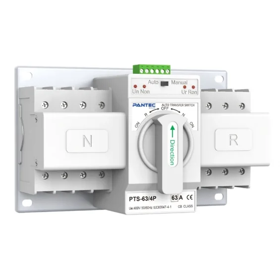 Pantec 63A 400V Trifaze Otomatik-Manuel Transfer Switch