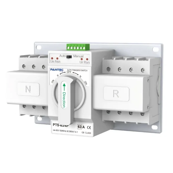 Pantec 63A 400V Trifaze Otomatik-Manuel Transfer Switch