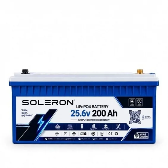 Soleron Lityum Akü 25.6V 200Ah LiFePO4 Batarya Akü