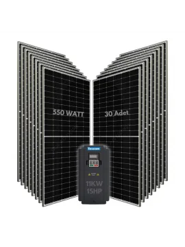 11KW 15HP 3Faz 380V Güneş Paneli ile Dalgıç Pompa Sistemi