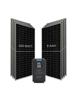 1.5KW 2HP 3Faz 380V Güneş Paneli ile Dalgıç Pompa Sistemi