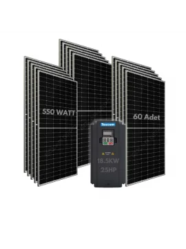 18.5KW 25HP 3Faz 380V Güneş Paneli ile Dalgıç Pompa Sistemi
