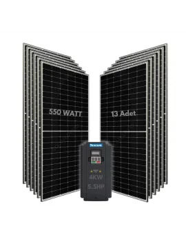 4KW 5.5HP 3Faz 380V Güneş Paneli ile Dalgıç Pompa Sistemi