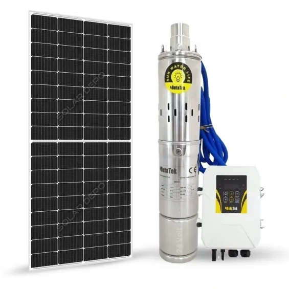 1 adet Güneş Paneli ile Çalışan 24 Volt Sulama Paketi - Max.70 Metre - Max.1.8 Ton Su