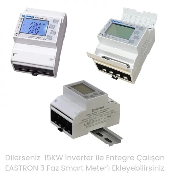 15KW Trifaze Hibrit İnverter + 10kWh Yedekleme Kesintisiz Güç Paketi