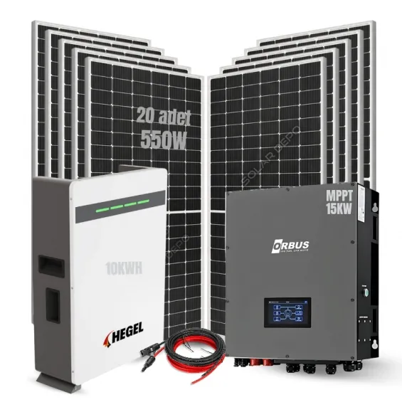 15KW Trifaze Hibrit Solar Paket - Günlük 66 KW - 99 KW Üretim Güneş Enerjisi Paketi