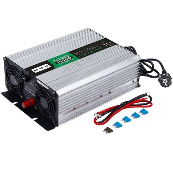 Carspa 1KW 1000 Watt 12 Volt Tam Sinüs Karavan İnverteri - Şebekeden Şarjlı