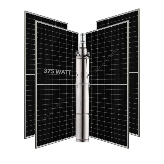 4 adet Güneş Paneli ile Çalışan 48 Volt Sulama Paketi - Max.90 Metre - Max.2m³ Su