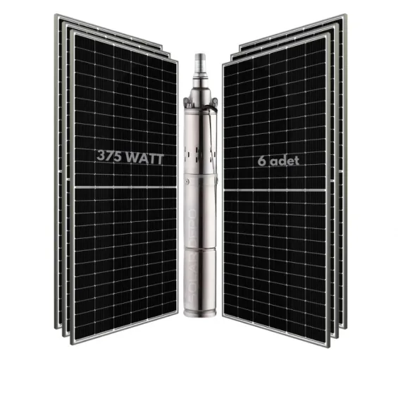 6 adet Güneş Paneli ile Çalışan 72 Volt Sulama Paketi - Max.120 Metre - Max.2m³ Su