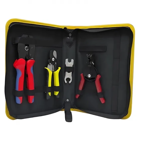 Güneş Enerji Sistemleri İçin Kablo Kesme, Sıyırma ve Sıkma Pensesi Seti