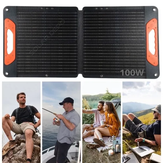 Hegel 100 Watt Portatif Güneş Paneli - Kamp Karavan ve Acil Durumlar İçin Vazgeçilmez Güç Kaynağı