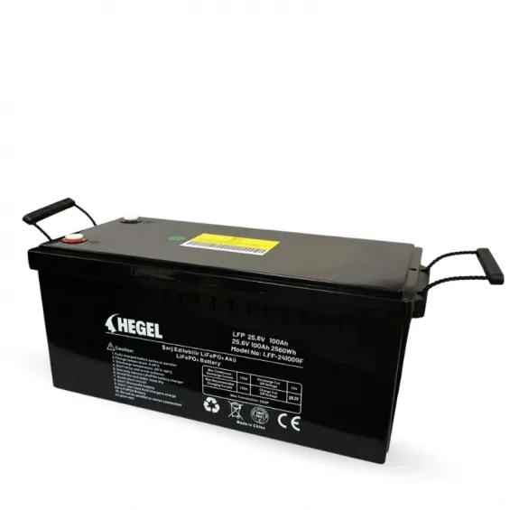 Hegel 100Ah 25.6V LiFePO4 Lityum Akü + Bluetooth