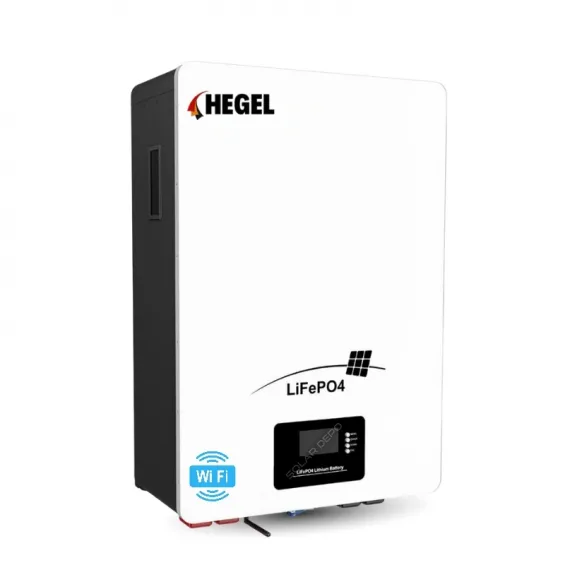 Hegel LiFePO4 Akü 51.2V 100Ah 5.12KWH Duvar Tipi Lityum Akü + Wifi
