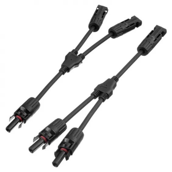 MC4 30cm Kablolu 2li Paralelleme Güneş Paneli Bağlantı Konnektörü