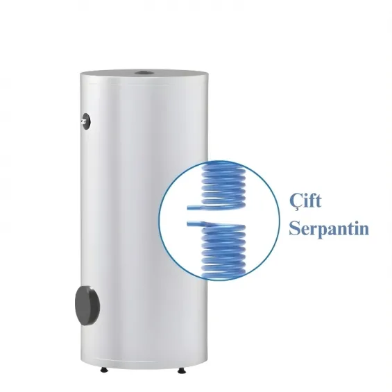 Solimpeks 200 Litre Emaye Boyler - Dik Tip Çift Serpantin