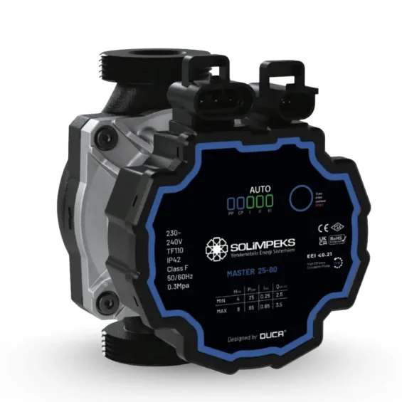 Solimpeks 32/08 Sirkülasyon Pompası – 8m Basma - 3.5 m³/h Debi