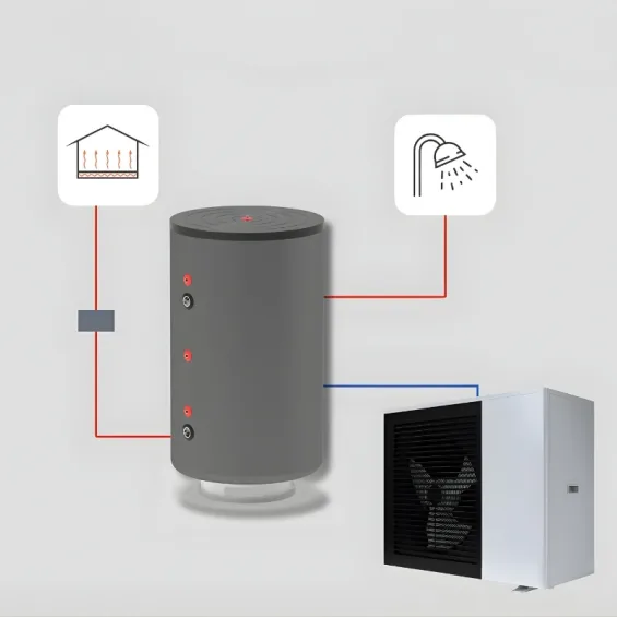 Solimpeks Solibuffer 1000 Litre Kapasiteli Isı Pompası İçin Buffertank