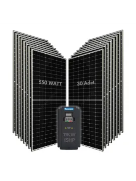 11KW 15HP 3Faz 380V Güneş Paneli ile Dalgıç Pompa Sistemi