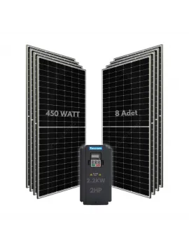 1.5KW 2HP 3Faz 380V Güneş Paneli ile Dalgıç Pompa Sistemi