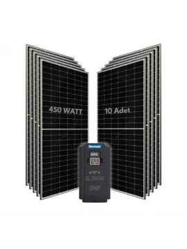 2.2KW 3HP 3Faz 380V Güneş Paneli ile Dalgıç Pompa Sistemi