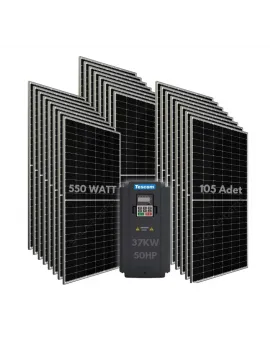 37KW 50HP 3Faz 380V Güneş Paneli ile Dalgıç Pompa Sistemi