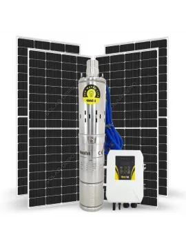 4 adet Güneş Paneli ile Çalışan 110 Volt Sulama Paketi - Max.110 Metre - Max.7.5 Ton Su