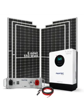 Minimalist Yaşam Alanı için Buzdolabı + TV + Aydınlatma Lityum Akülü Solar Paket