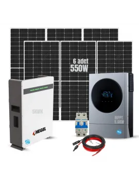 Bir Eve Yetecek Güneş Paneli Paketi - 5.6KW Hibrit Sistem ( Tüm Beyaz Eşyalar Dahil)