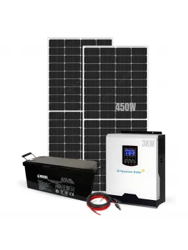 Lityum Akülü Buzdolabı + Tv + Aydınlatma Çalıştıran Güneş Enerjisi Paketi - Günlük 5.4KW - 10.9KW Üretim