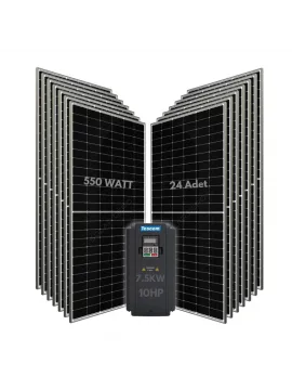 7.5KW 10HP 3Faz 380V Güneş Paneli ile Dalgıç Pompa Sistemi