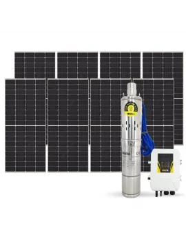 8 adet Güneş Paneli ile Çalışan 2200 Watt Sulama Paketi - Max.50 Metre - Max.35 Ton Su