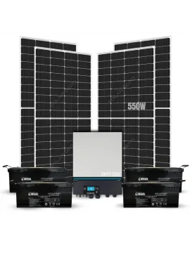 Bir Evin Tüm İhtiyacını Karşılayan Lityum Akülü Müstakil Ev Güneş Enerjisi Paketi - Günlük 13 KW - 33 KW Üretim