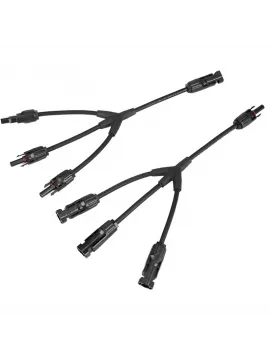 MC4 30cm Kablolu 3lü Y Tipi Paralelleme Güneş Paneli Bağlantı Konnektörü