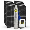 8 adet Güneş Paneli ile Çalışan 2200 Watt Sulama Paketi - Max.120 Metre - Max.11 Ton Su