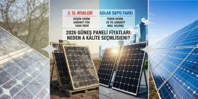 2. El Güneş Paneli Fiyatları 2026 |Neden Ucuz Paneli Değil, A Kaliteyi Seçmelisiniz?