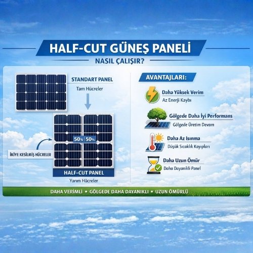 230 Watt Half Cut Güneş Paneli