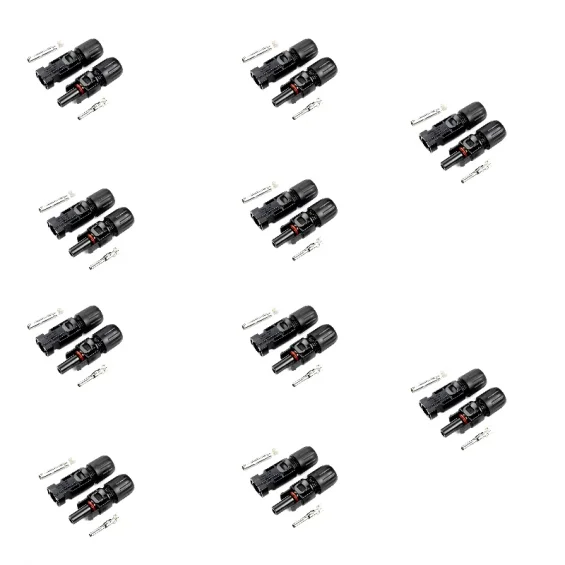 4-6mm Solar Kablo Uyumlu 1000V MC4 Güneş Paneli Bağlantı Konnektör Seti - 10 Adet
