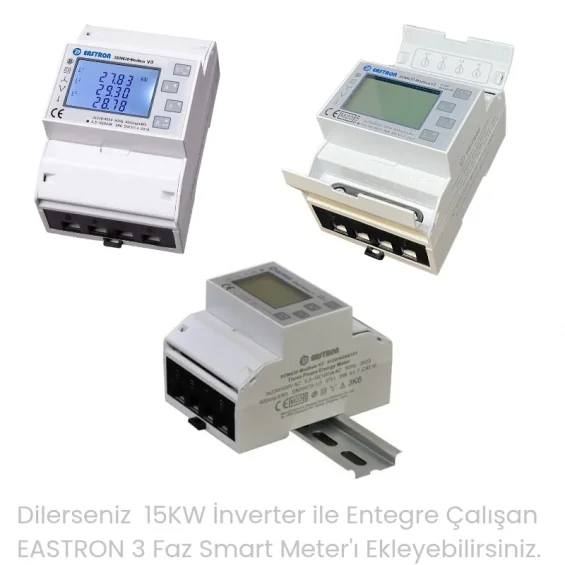 Hegel 15KW Trifaze Paralellenebilir Hibrit Yüksek Voltaj İnverter + Wifi