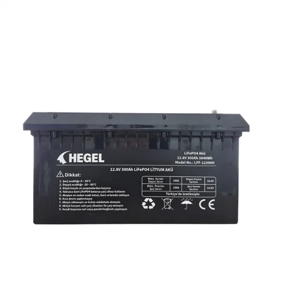 Hegel 12.8V 300Ah LiFePO4 Lityum Akü + Bluetooth