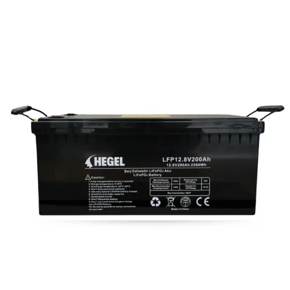 Hegel 200Ah 25.6V LiFePO4 Lityum Akü + Bluetooth