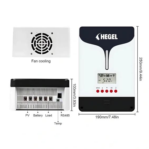 Hegel 60A 12/24/48 Volt MPPT Şarj Kontrol Cihazı
