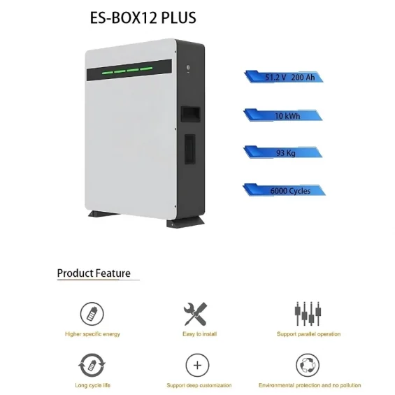 Hegel LiFePO4 Akü 51.2V 200Ah 10KWH Duvar Tipi Lityum Akü + Wifi