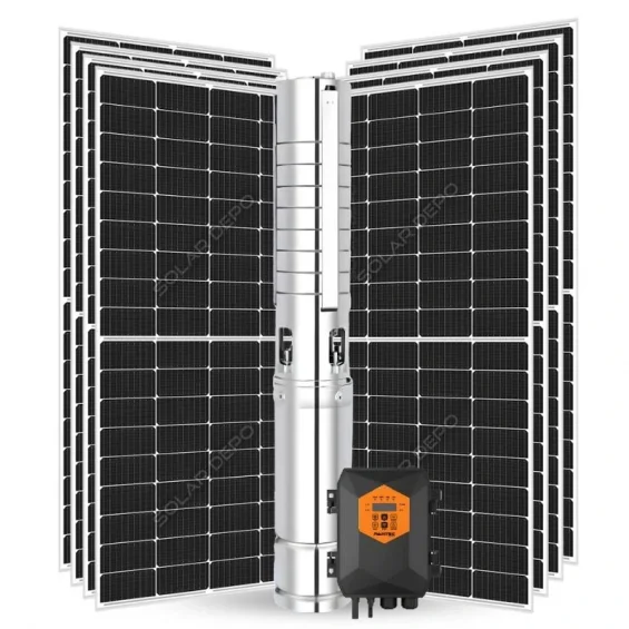 Pantec 2200W AC-DC Güneş Panelli Dalgıç Pompa - Maks. 150m Basma + Aküsüz Sistem