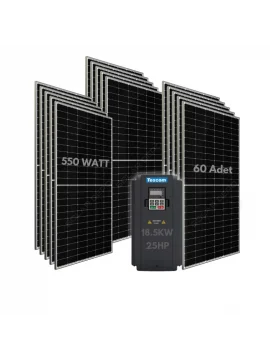18.5KW 25HP 3Faz 380V Güneş Paneli ile Dalgıç Pompa Sistemi