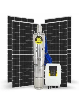 4 adet Güneş Paneli ile Çalışan 110 Volt Sulama Paketi - Max.110 Metre - Max.7.5 Ton Su